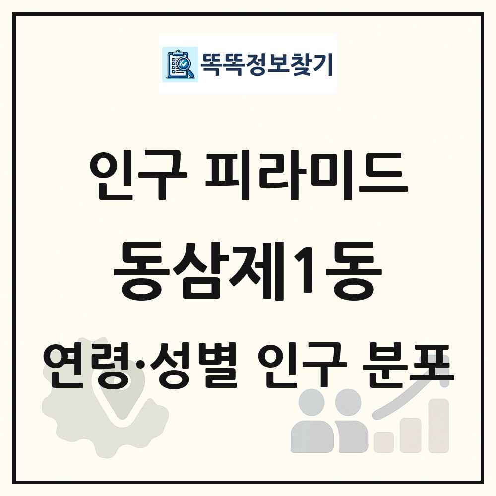 동삼제1동 인구 피라미드 링크 그림